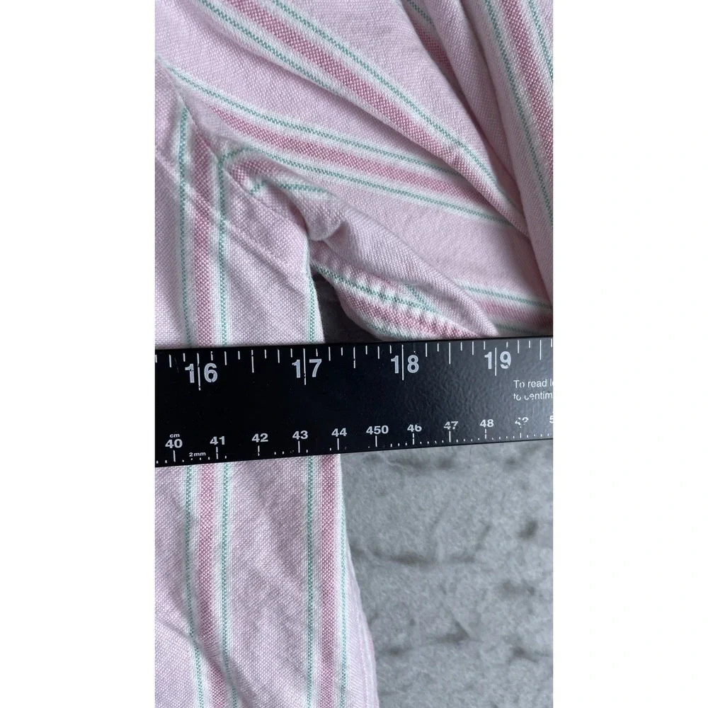 Ralph Lauren Shirt Youth 14 Pink Stripe Long Sleeve Button Down‎ Top Pony Logo